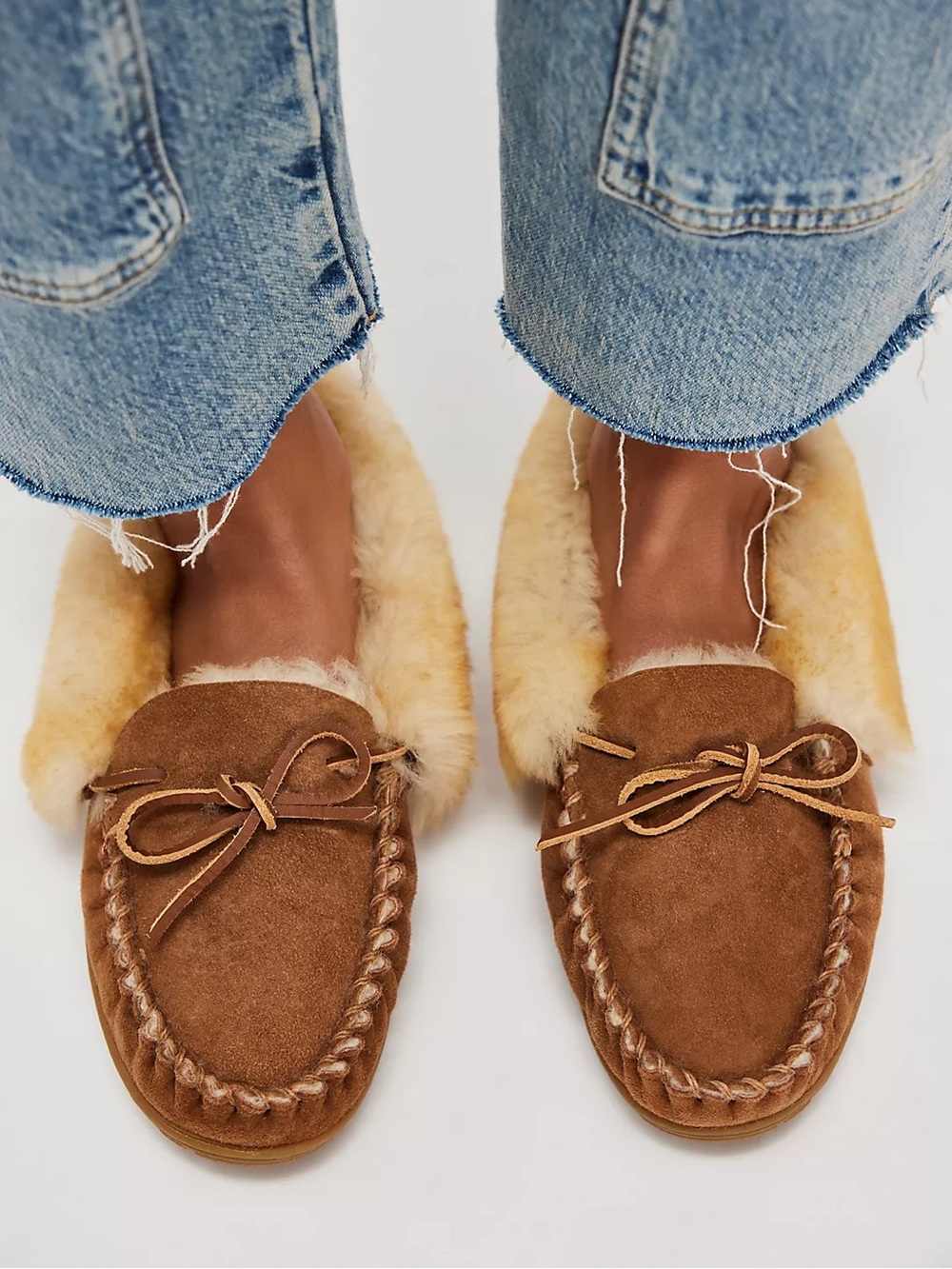 L.L. Bean Wicked Good Shearling-Lined Moccasin Slippers